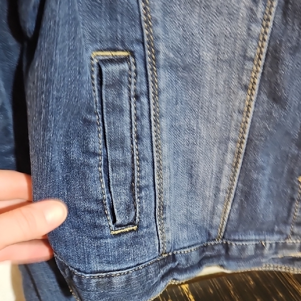 Lane Bryant Blue Studded Jean Jacket - Picture 6 of 8